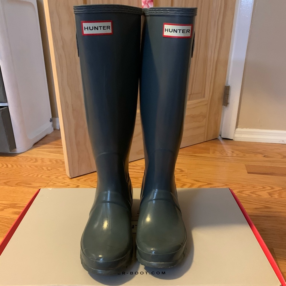 Hunter boots original tall gloss